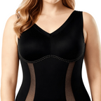 Seamless Full Body Shaping Bodysuit with Wire-Free Bust and Snap Crotch