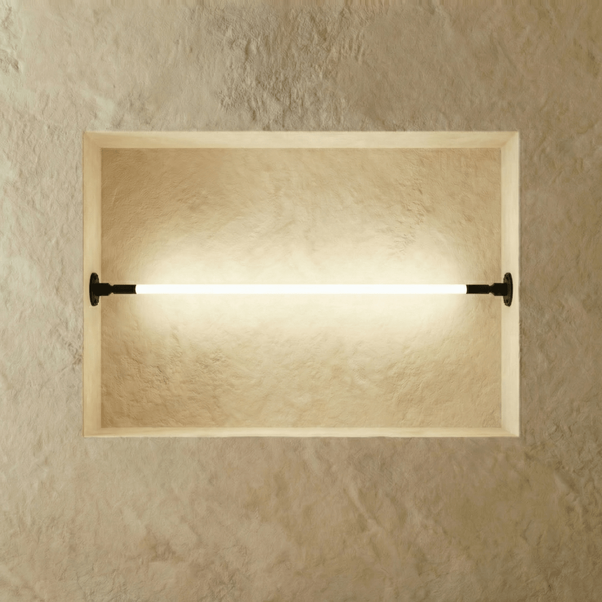 Minimalist Linear LED Light Wall Sconce with Steel Frame