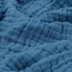 Soft Cotton Muslin Throw Blanket with Breathable Crinkle Texture for Sofa