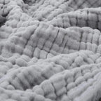 Soft Cotton Muslin Throw Blanket with Breathable Crinkle Texture for Sofa