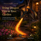 Solar Dragon Garden Light with Fiery LED Flame Effect for Yard and Pathway