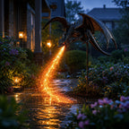 Solar Dragon Garden Light with Fiery LED Flame Effect for Yard and Pathway