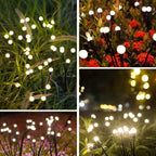 Solar Firefly Garden Stake Lights with Swaying Stems for Outdoor Pathways