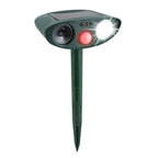Solar Ultrasonic Deer Repeller with Motion Sensor and Flashing LED for Gardens