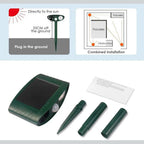 Solar Ultrasonic Deer Repeller with Motion Sensor and Flashing LED for Gardens
