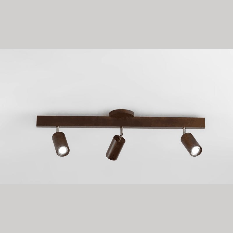 Solid Wood Ceiling Spotlight Bar with Adjustable Rotating Spot Heads