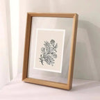 Solid Wood Floating Picture Frame with Double Sided Clear Acrylic Panels