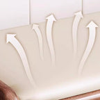 Solid Wood Shoe Storage Bench with Padded Leather Seat for Entryway
