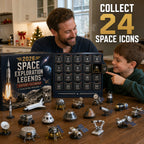 Space Exploration Advent Calendar with Collectible Rocket and Lunar Models