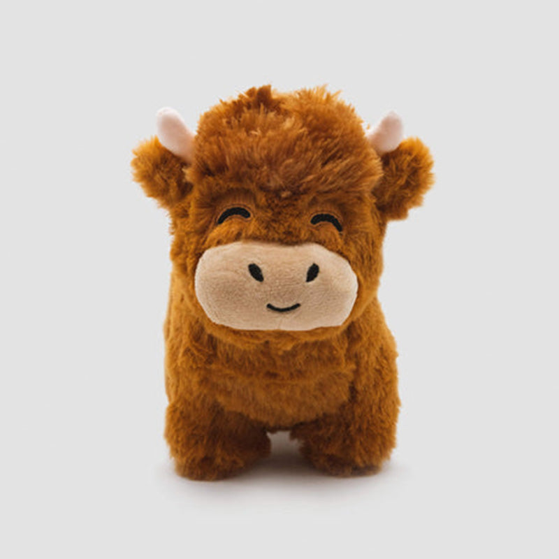 Highland Cow Plush Toy Soft Stuffed Animal Realistic Scottish Cow Cuddly Toy for Kids Gift and Sofa Decor