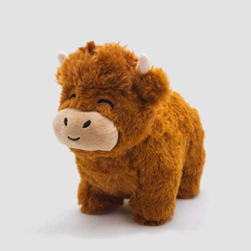 Highland Cow Plush Toy Soft Stuffed Animal Realistic Scottish Cow Cuddly Toy for Kids Gift and Sofa Decor