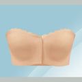 Strapless Front Closure Bra with Non Slip Lining and Removable Pads