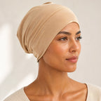 Stretch Jersey Underscarf Turban Cap with Anti-Slip Band for Hijab