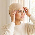 Stretch Jersey Underscarf Turban Cap with Anti-Slip Band for Hijab