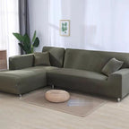 Stretch Velvet Sofa Cover with Non Slip Fit for Sectional and L Shaped Couches