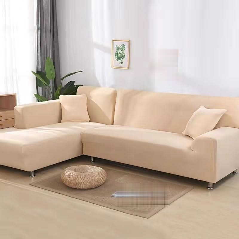 Stretch Velvet Sofa Cover with Non Slip Fit for Sectional and L Shaped Couches
