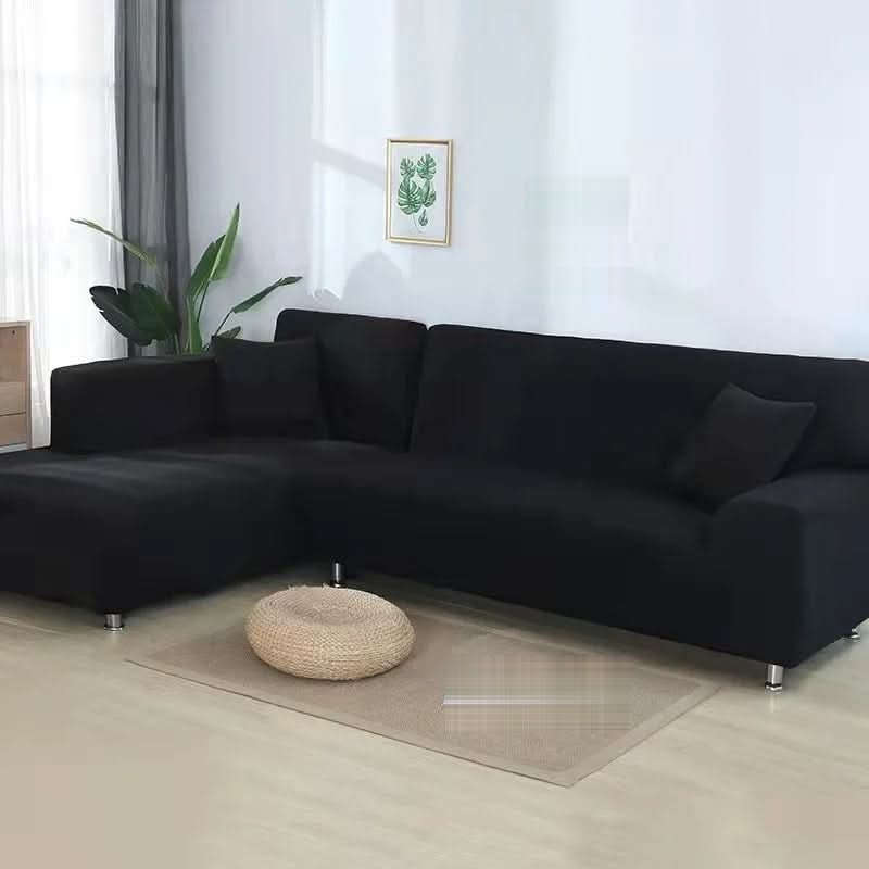 Stretch Velvet Sofa Cover with Non Slip Fit for Sectional and L Shaped Couches