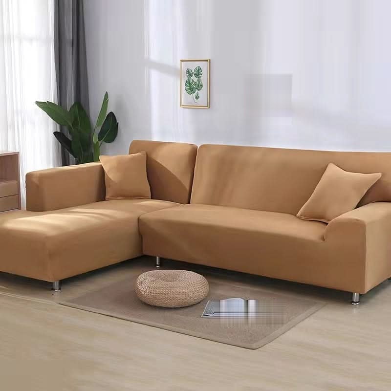 Stretch Velvet Sofa Cover with Non Slip Fit for Sectional and L Shaped Couches