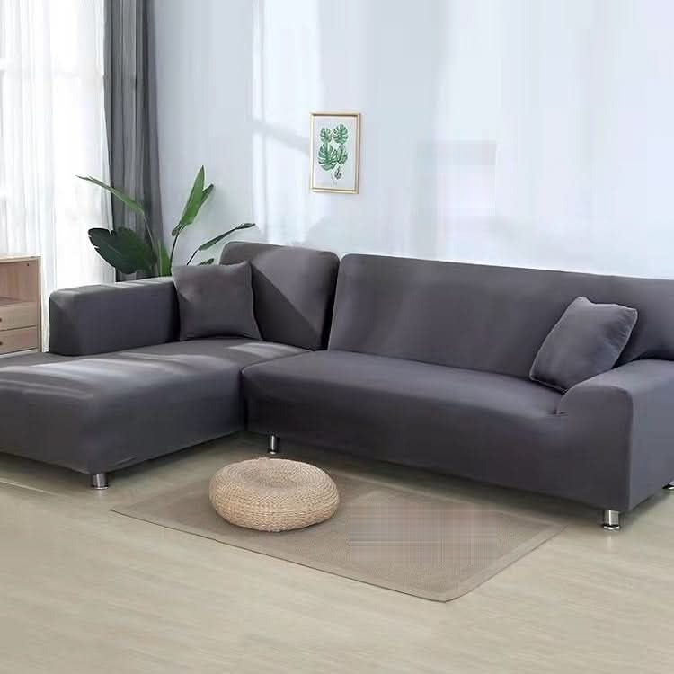 Stretch Velvet Sofa Cover with Non Slip Fit for Sectional and L Shaped Couches