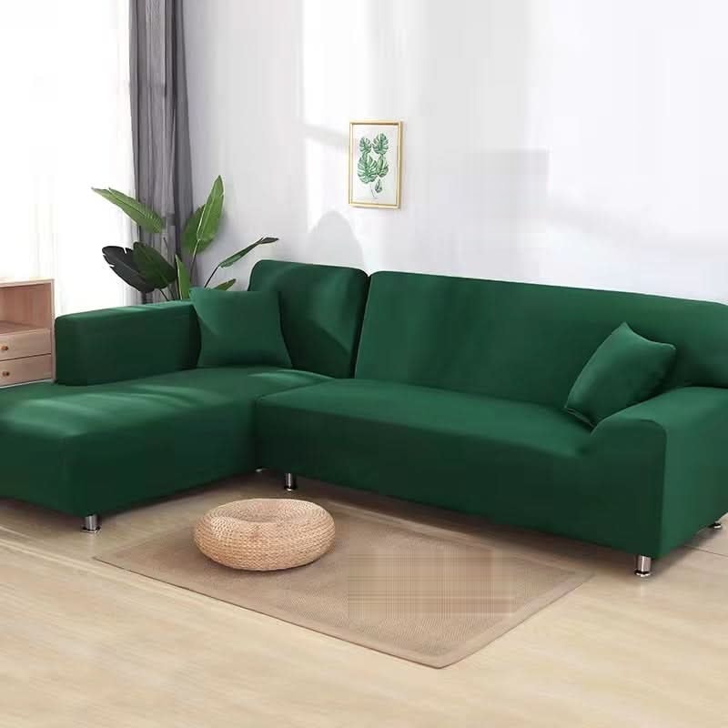 Stretch Velvet Sofa Cover with Non Slip Fit for Sectional and L Shaped Couches