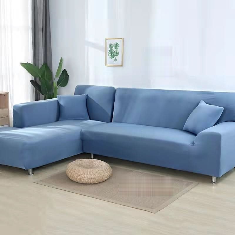 Stretch Velvet Sofa Cover with Non Slip Fit for Sectional and L Shaped Couches