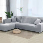 Stretch Velvet Sofa Cover with Non Slip Fit for Sectional and L Shaped Couches