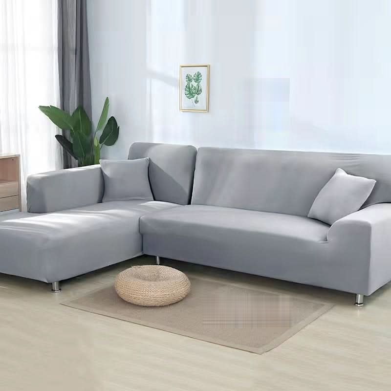Stretch Velvet Sofa Cover with Non Slip Fit for Sectional and L Shaped Couches