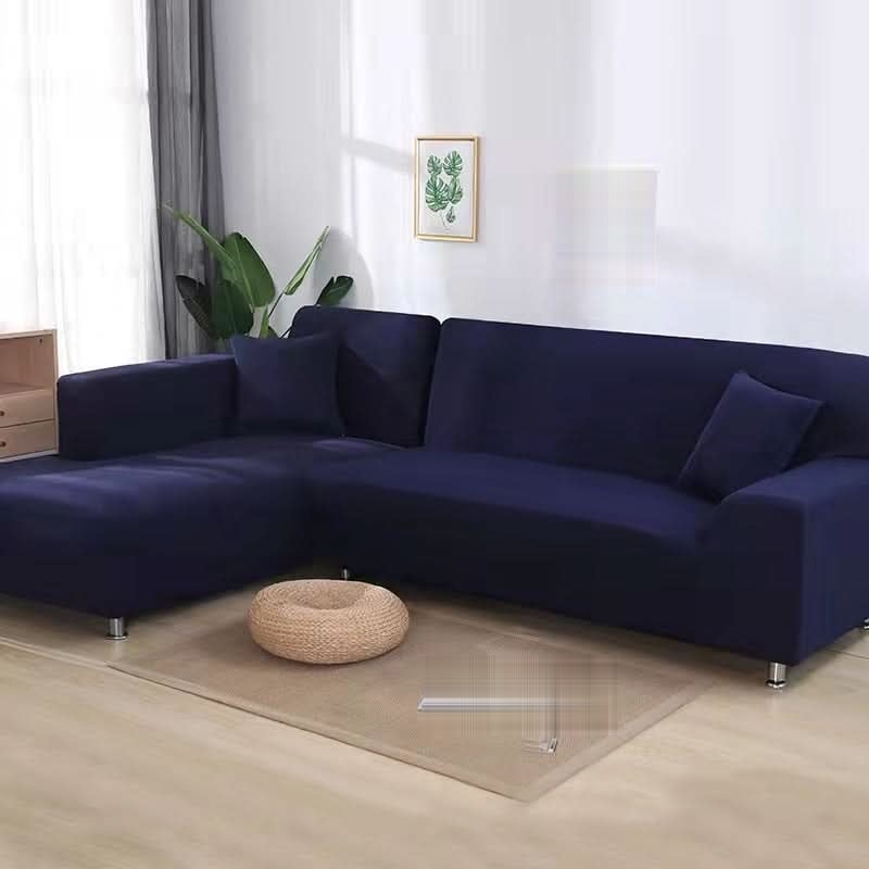 Stretch Velvet Sofa Cover with Non Slip Fit for Sectional and L Shaped Couches