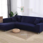 Stretch Velvet Sofa Cover with Non Slip Fit for Sectional and L Shaped Couches