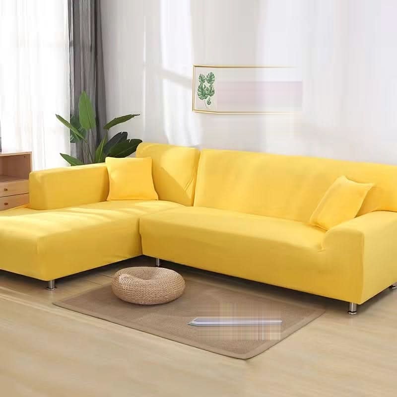 Stretch Velvet Sofa Cover with Non Slip Fit for Sectional and L Shaped Couches