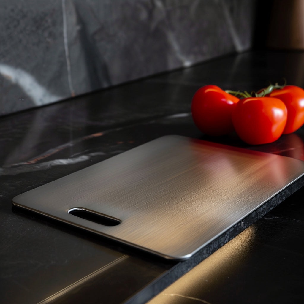 Titanium Kitchen Cutting Board with Handle Easy Clean and Odor Resistant