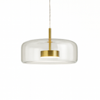 Vintage Glass Pendant Light for Dining Room with Dimmable LED Light