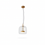 Vintage Glass Pendant Light for Dining Room with Dimmable LED Light