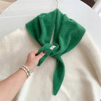 Triangle Knitted Wool Blend Scarf for Women | Soft Neck Wrap Shawl