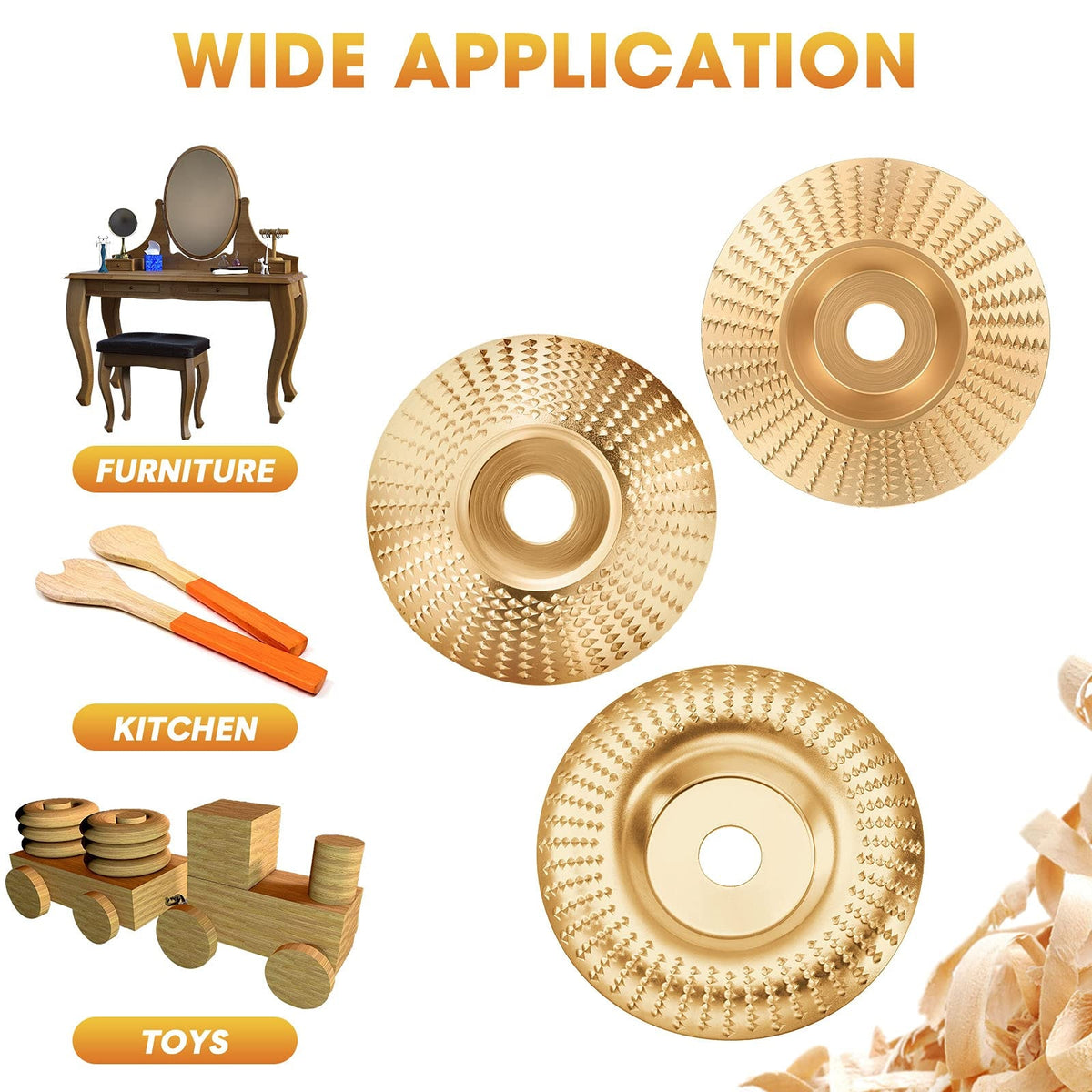 Tungsten Carbide Wood Carving Disc for Angle Grinder Shaping and Sanding
