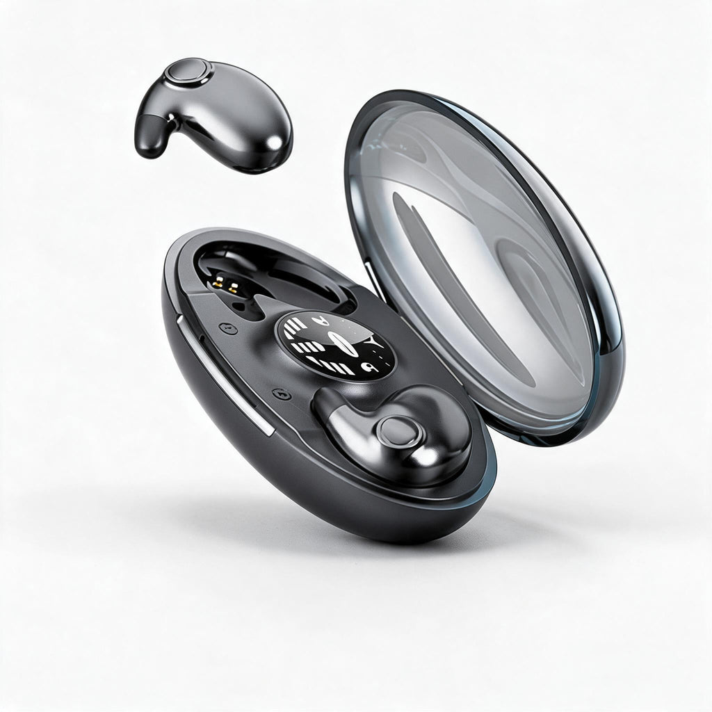 Invisible Sleep Earbuds Wireless Bluetooth In-Ear Headphones Ultra Thin Noise Isolating Waterproof with Charging Case and Touch Control