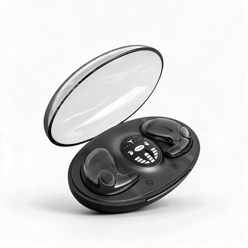 Invisible Sleep Earbuds Wireless Bluetooth In-Ear Headphones Ultra Thin Noise Isolating Waterproof with Charging Case and Touch Control