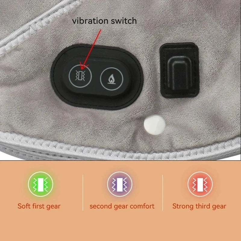 USB Heated Neck and Shoulder Wrap with Vibration and Auto Shut Off Timer