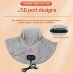 USB Heated Neck and Shoulder Wrap with Vibration and Auto Shut Off Timer