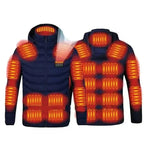 USB Heated Puffer Jacket with Hood for Men and Women