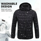 USB Heated Puffer Jacket with Hood for Men and Women