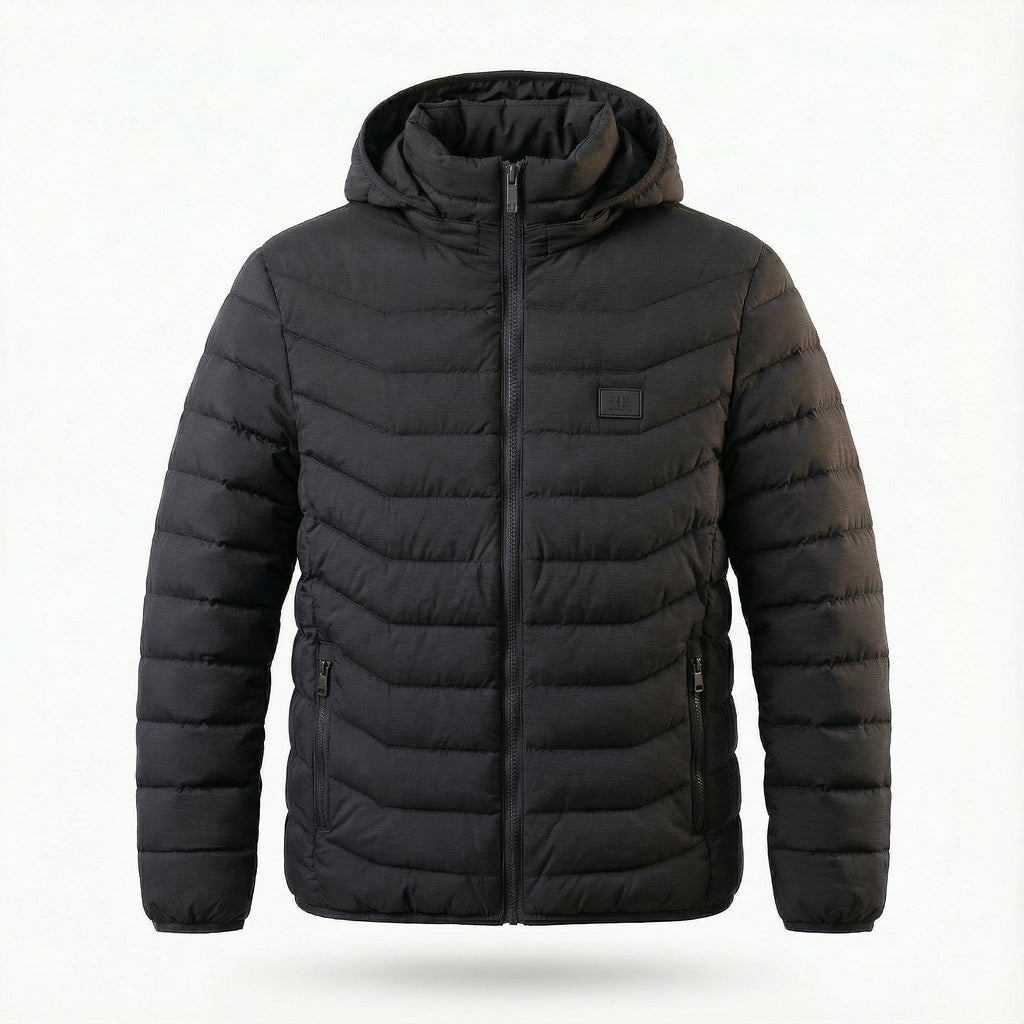 USB Heated Puffer Jacket with Hood for Men and Women