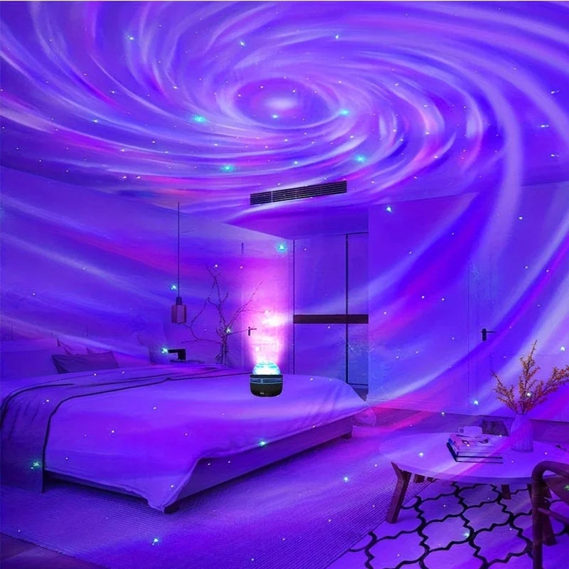 USB Rechargeable Aurora Projector Night Light with Music Sync and Remote