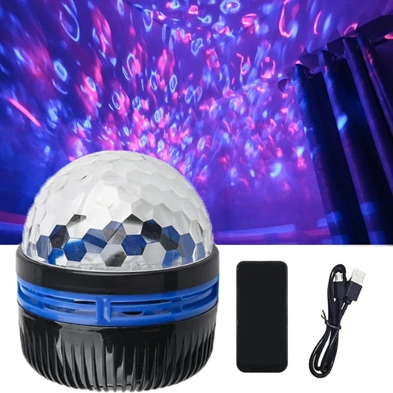 USB Rechargeable Aurora Projector Night Light with Music Sync and Remote