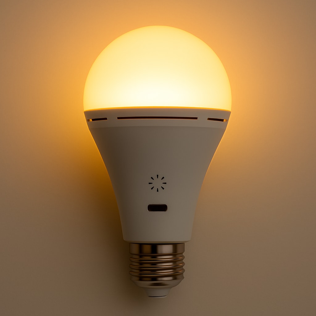 USB Rechargeable LED Light Bulb with Remote and Hanging Hook for Emergencies
