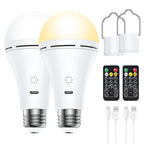 USB Rechargeable LED Light Bulb with Remote and Hanging Hook for Emergencies