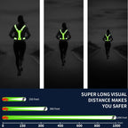 USB Rechargeable LED Reflective Running Vest with Adjustable Straps