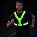 USB Rechargeable LED Reflective Running Vest with Adjustable Straps