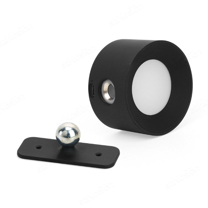 USB Rechargeable Wireless Wall Sconce with Rotating Head and Dimmable LED
