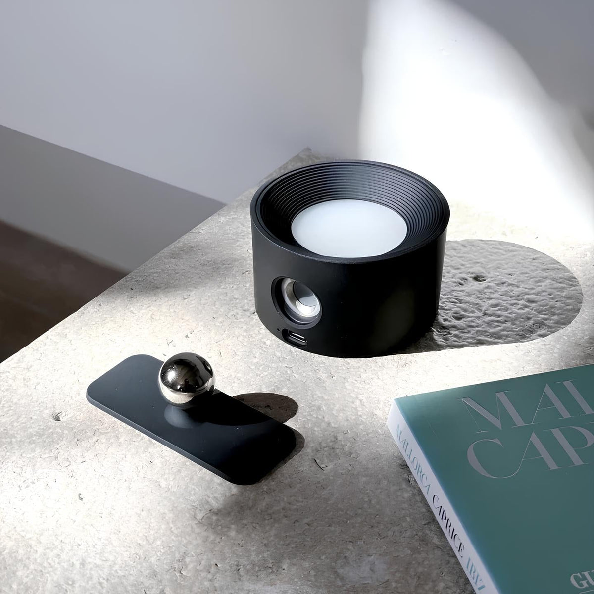 USB Rechargeable Wireless Wall Sconce with Rotating Head and Dimmable LED